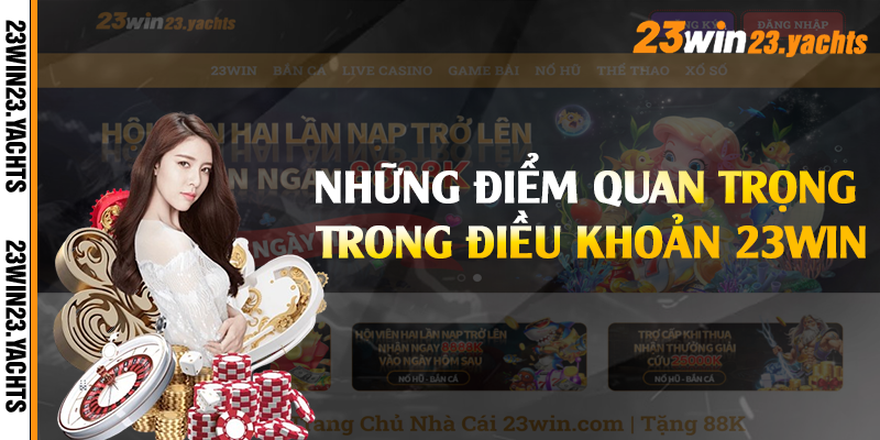 Những điểm quan trọng trong điều khoản 23win