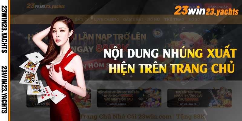 Nội dung nhúng xuất hiện trên trang chủ